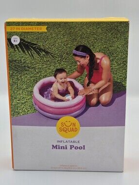 Sun Squad 27 Inch Diameter Inflatable Mini Pool NIB